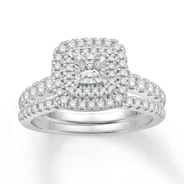 Diamond Bridal Set 3/4 Carat tw Round-cut 14K White Gold