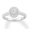 Thumbnail Image 0 of Diamond Engagement Ring 1/2 ct tw Oval 14K White Gold
