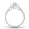 Thumbnail Image 1 of Diamond Engagement Ring 1/2 ct tw Oval 14K White Gold