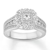 Thumbnail Image 0 of Diamond Engagement Ring 1-1/2 ct tw Princess & Round 14K Gold