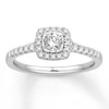 Thumbnail Image 1 of Diamond Engagement Ring 1/2 ct tw Round-cut 10K White Gold