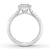 Thumbnail Image 2 of Diamond Engagement Ring 1/2 ct tw Round-cut 10K White Gold