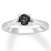 Thumbnail Image 1 of Black & White Diamond Engagement Ring 1/2 ct tw 10K White Gold