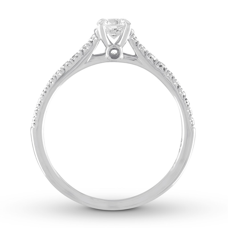 Diamond Engagement Ring 1/2 carat tw Round-cut 14K White Gold