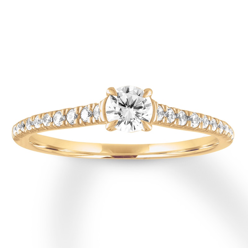 Main Image 1 of Diamond Engagement Ring 1/2 carat tw Round-cut 14K Yellow Gold