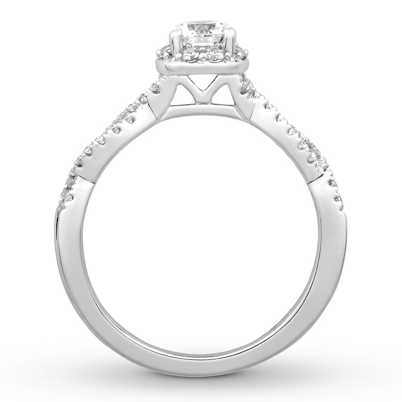 Diamond Engagement Ring 5/8 Carat tw Round 14K White Gold