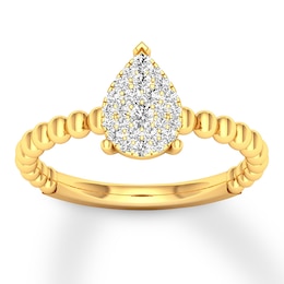 Diamond Engagement Ring 1/5 ct tw Round-cut 10K Yellow Gold