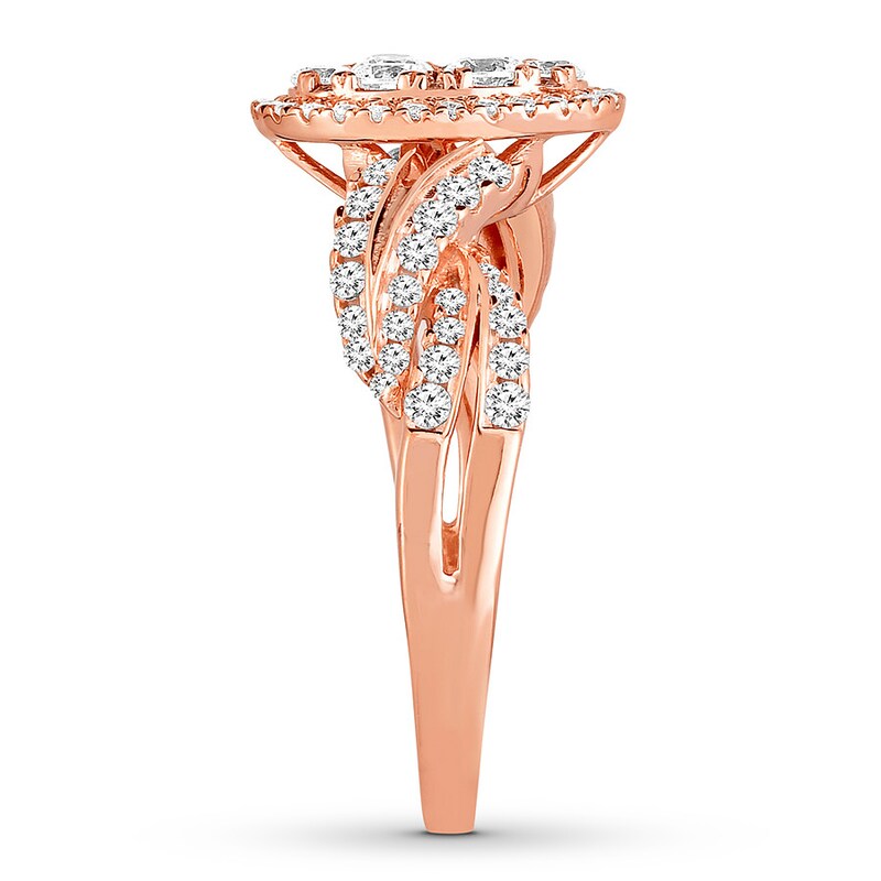 Main Image 3 of Diamond Engagement Ring 1-1/4 ct tw Round-cut 14K Rose Gold