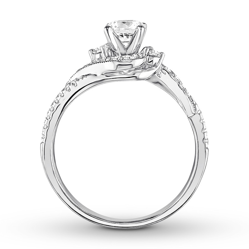 3-Stone Diamond Engagement Ring 3/4 ct tw Round 14K White Gold | Kay