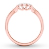 Thumbnail Image 1 of Memories Moments Magic Three-Stone Diamond Ring 1/5 ct tw Round-cut 14K Rose Gold