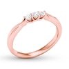 Thumbnail Image 3 of Memories Moments Magic Three-Stone Diamond Ring 1/5 ct tw Round-cut 14K Rose Gold