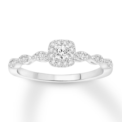 Diamond Engagement Ring 1/3 ct tw Round-cut 10K White Gold | Kay