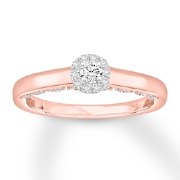 Diamond Engagement Ring 1/3 ct tw Round-cut 10K Two-Tone Gold