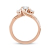 Thumbnail Image 3 of Memories Moments Magic Three-Stone Diamond Ring 1 ct tw Round-cut 14K Rose Gold