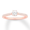 Thumbnail Image 0 of Diamond Engagement Ring 3/8 ct tw Round-cut 10K Rose Gold