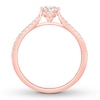 Thumbnail Image 1 of Diamond Engagement Ring 3/8 ct tw Round-cut 10K Rose Gold