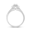 Thumbnail Image 2 of Diamond Engagement Ring 1/2 ct tw Princess & Round-cut 14K White Gold