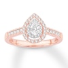 Thumbnail Image 0 of Pear-Shaped Diamond Engagement Ring 1/2 ct tw 14K Rose Gold