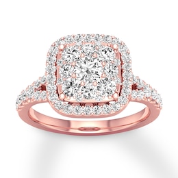 Now + Forever Diamond Engagement Ring 3/4 ct tw Round-cut 14K Rose Gold