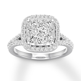 Now + Forever Diamond Engagement Ring 3/4 ct tw Round-cut 14K White Gold