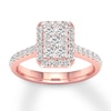 Thumbnail Image 1 of Diamond Engagement Ring 3/4 ct tw Round-cut 14K Rose Gold