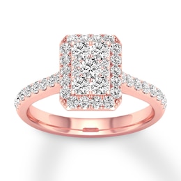 Now + Forever Diamond Engagement Ring 3/4 ct tw Round-cut 14K Rose Gold