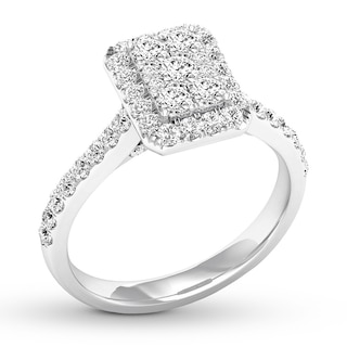 Diamond Engagement Ring 3/4 ct tw Round-cut 14K White Gold | Kay