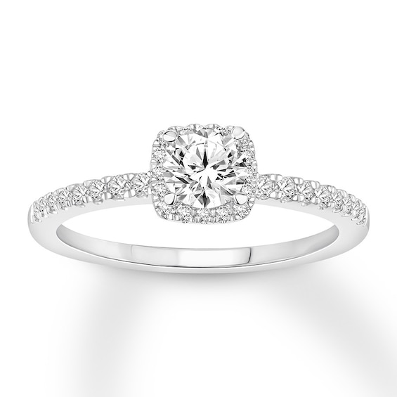 Diamond Engagement Ring 5/8 ct tw Round-cut 14K White Gold | Kay