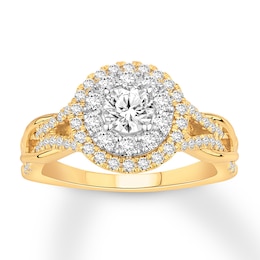 Now + Forever Diamond Engagement Ring 1 ct tw Round-cut 14K Two-Tone Gold