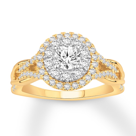Diamond Engagement Ring 1 ct tw Round-cut 14K Two-Tone Gold | Kay