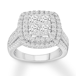 Now + Forever Diamond Engagement Ring 2 ct tw Round-cut 10K White Gold