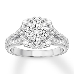 Diamond Engagement Ring 2 ct tw Round-cut 14K White Gold