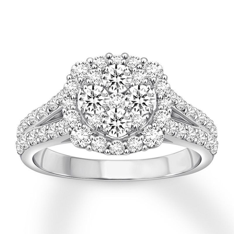 Main Image 1 of Diamond Engagement Ring 2 ct tw Round-cut 14K White Gold