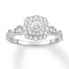 Thumbnail Image 1 of Now + Forever Diamond Engagement Ring 1/2 ct tw Round-cut 10K White Gold