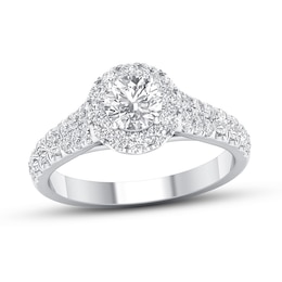 Now + Forever Certified Diamond Engagement Ring 1-1/5 ct tw 14K White Gold