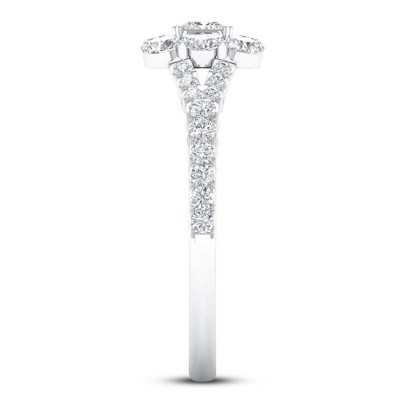 Main Image 3 of Certified Diamond Engagement Ring 1 ct tw 14K White Gold