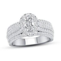 Now + Forever Certified Diamond Engagement Ring 1-3/8 ct tw 14K White Gold