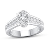 Thumbnail Image 0 of Certified Diamond Engagement Ring 1/2 ct tw Oval-cut  14K White Gold