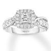 Thumbnail Image 1 of THE LEO Diamond Princess-cut Engagement Ring 1 ct tw 14K White Gold