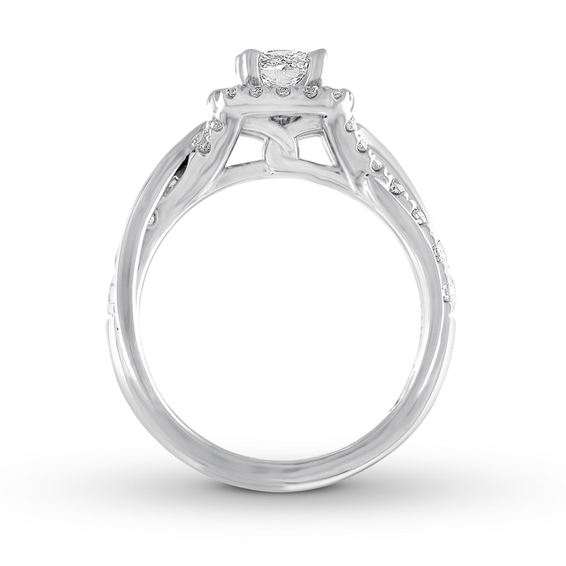 Main Image 2 of THE LEO Diamond Princess-cut Engagement Ring 1 ct tw 14K White Gold