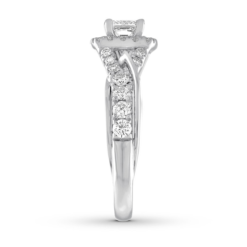 Main Image 3 of THE LEO Diamond Princess-cut Engagement Ring 1 ct tw 14K White Gold