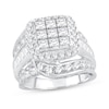 Thumbnail Image 1 of Diamond Engagement Ring 4 ct tw Princess, Round & Baguette-cut 10K White Gold