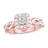 Thumbnail Image 0 of THE LEO Diamond Engagement Ring 3/4 ct tw Princess & Round-cut 14K Rose Gold
