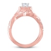 Thumbnail Image 1 of THE LEO Diamond Engagement Ring 3/4 ct tw Princess & Round-cut 14K Rose Gold