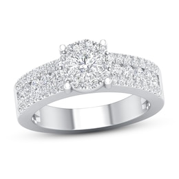 Now + Forever Diamond Engagement Ring 1 ct tw Round-cut 10K White Gold