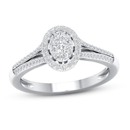 Now + Forever Diamond Engagement Ring 1/3 ct tw Round-cut 10K White Gold