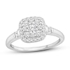 Thumbnail Image 1 of Now + Forever Diamond Engagement Ring 1/2 ct tw Round & Baguette 10K White Gold