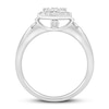 Thumbnail Image 2 of Now + Forever Diamond Engagement Ring 1/2 ct tw Round & Baguette 10K White Gold