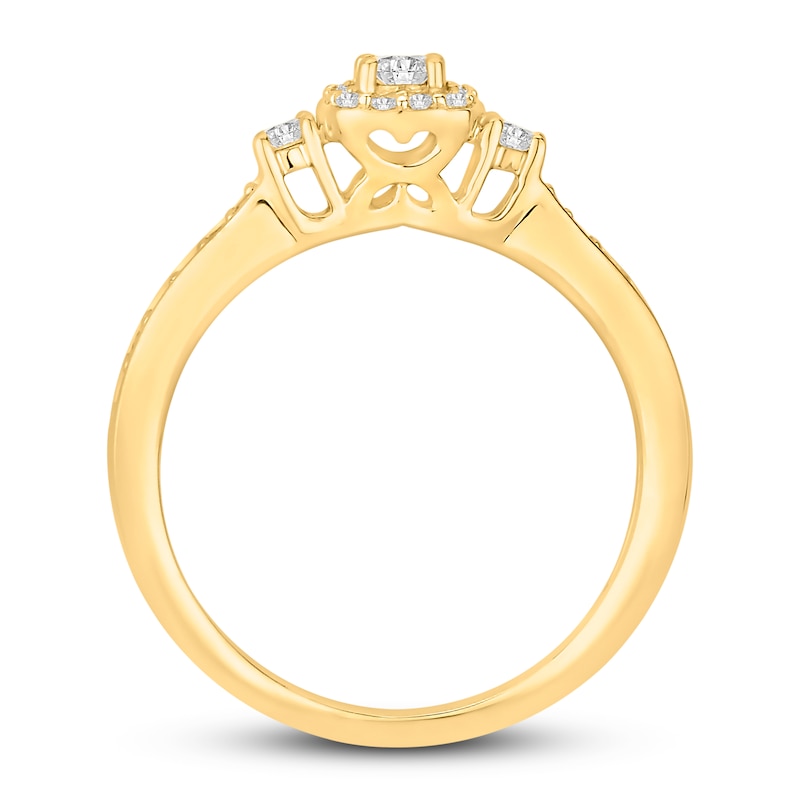 Diamond Engagement Ring 1/2 ct tw Round-cut 10K Yellow Gold