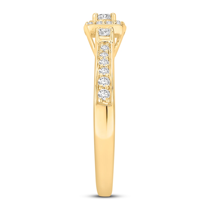 Diamond Engagement Ring 1/2 ct tw Round-cut 10K Yellow Gold